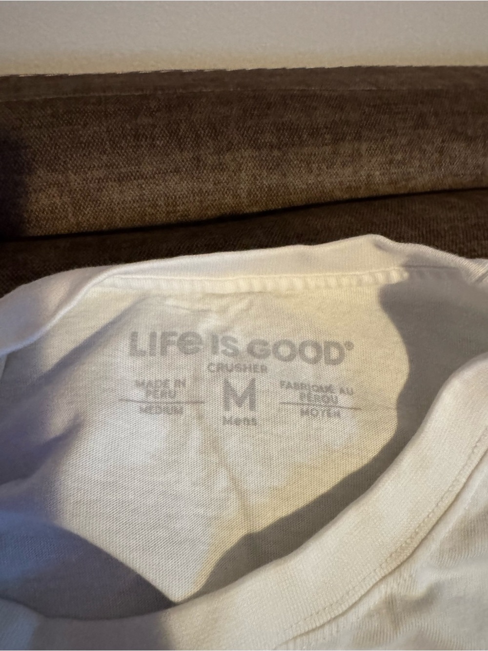 Life Is Good White Short Sleeve Tee with Yellow & Navy Tube Graphic - Picture 3 of 3